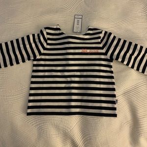 Jacadi Black & White Long Sleeved Tee